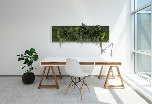 NATURADOR® Schreibtisch mit Pflanzeninseln 140 x 40 cm